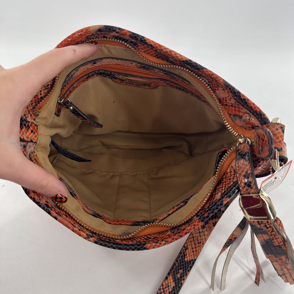 python embossed crossbody