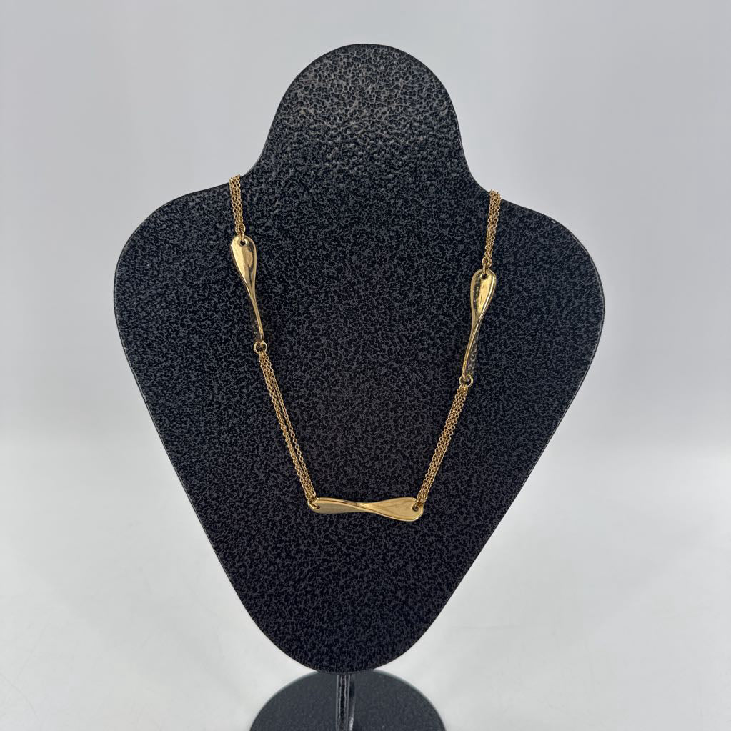 17" gold tone chain necklace