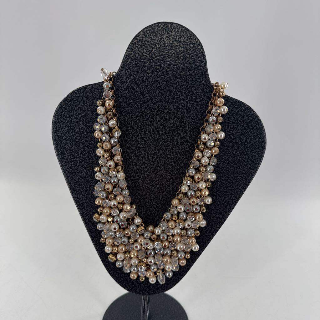12" pearl cluster necklace