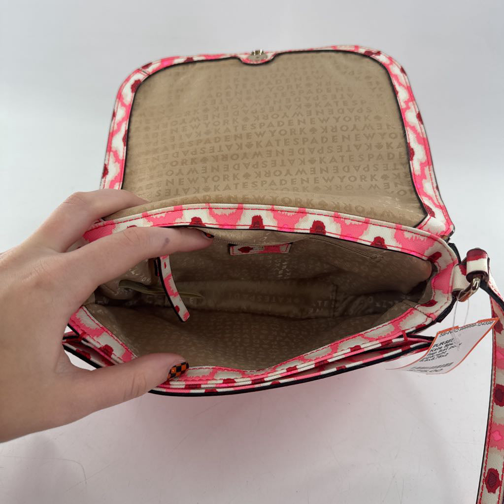 flap ikat posy pattern crossbody