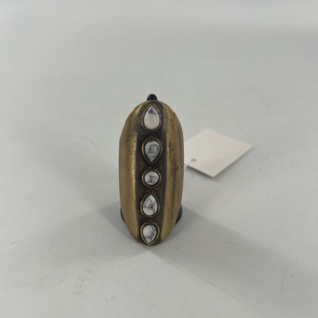 sz8 gold marble stone statement ring