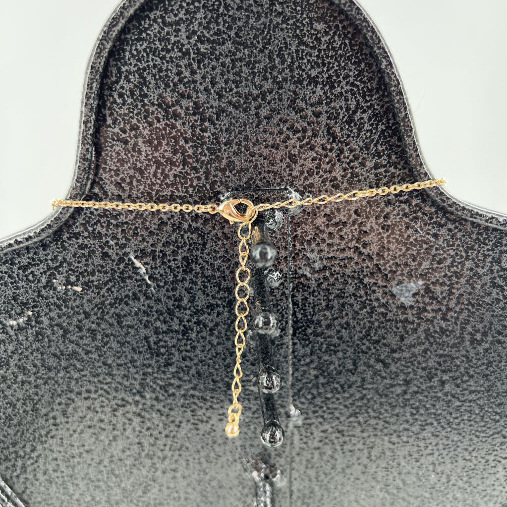 12" rose gold clover station necklace