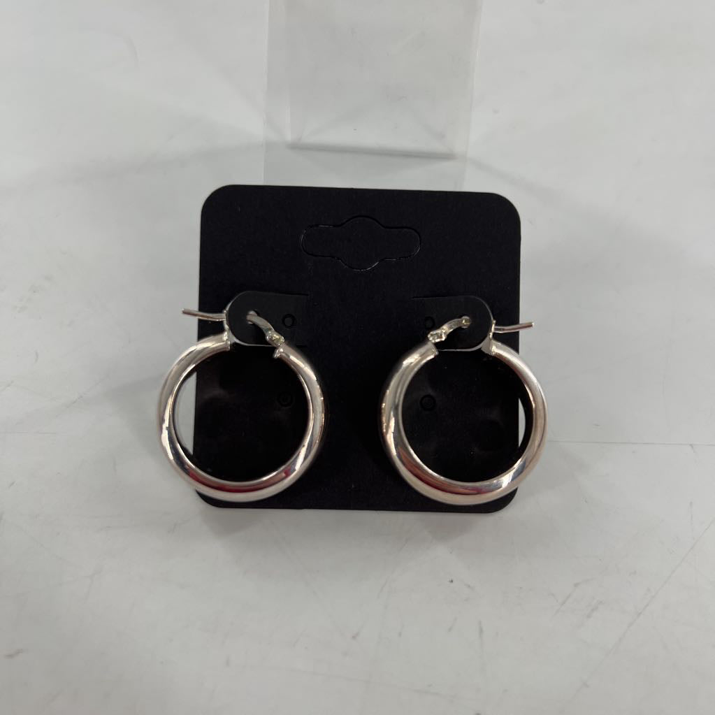 silver hoop earrings
