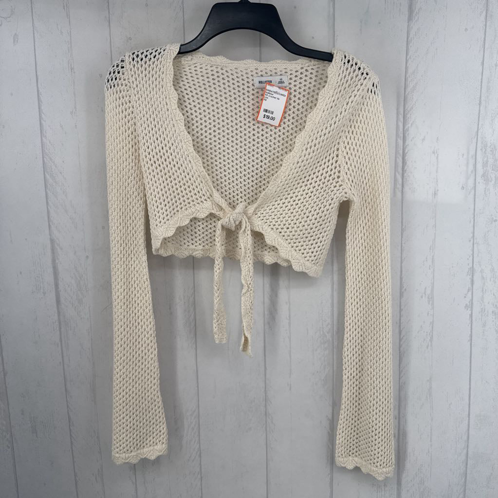 XS crochet tie front cardi