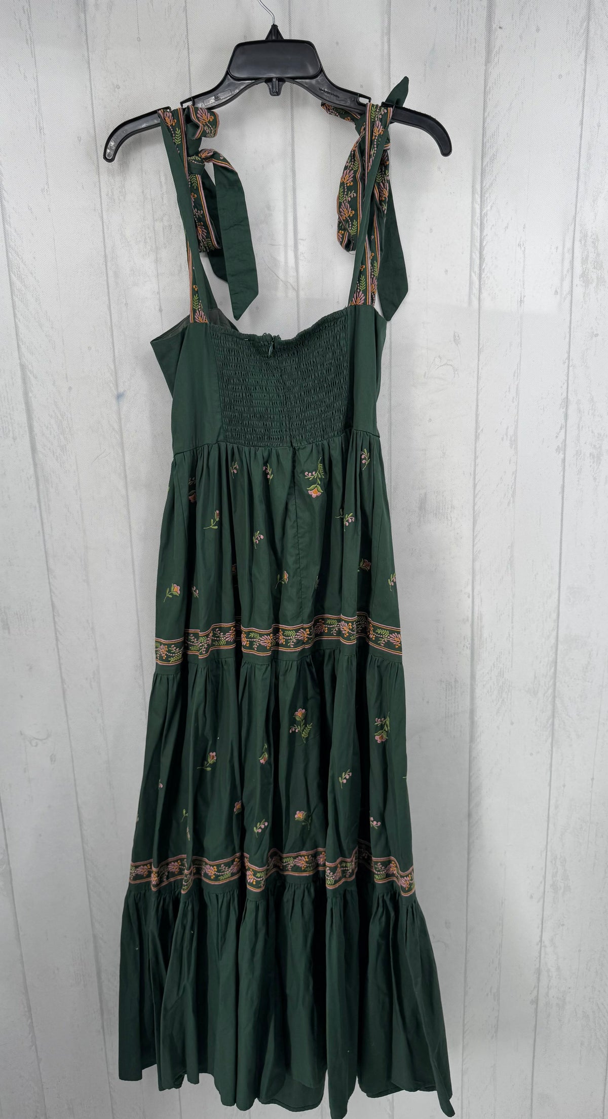 M flo embroidered tiered slvls dress