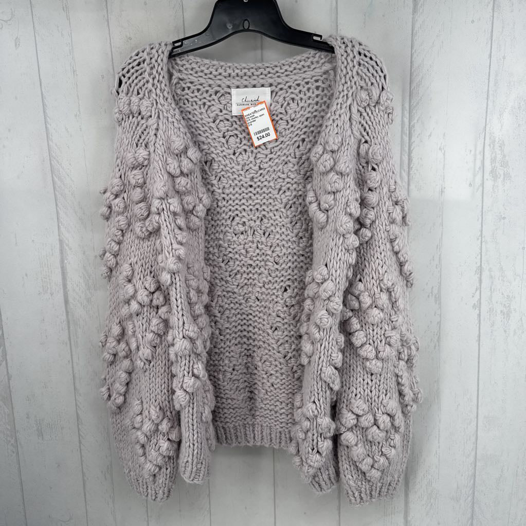 O/S chunky open front cardi