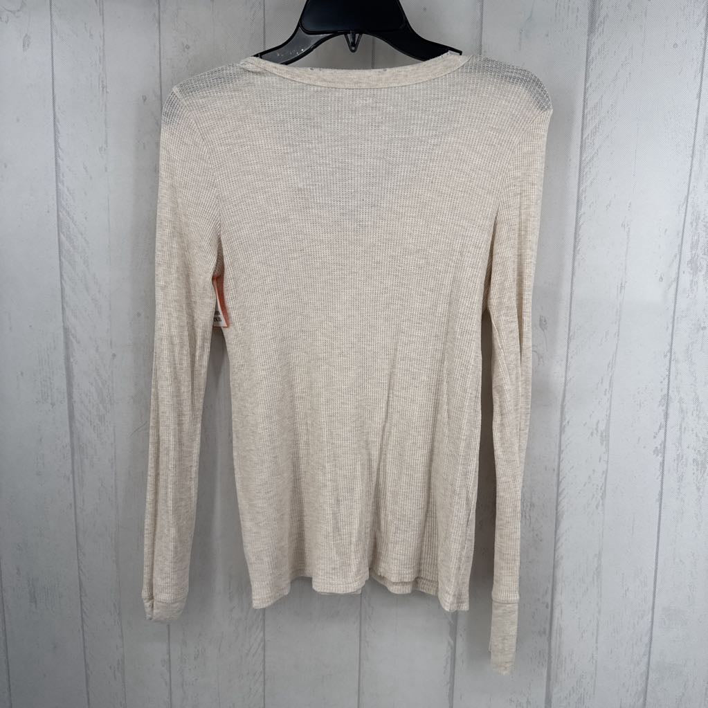 M waffle knit l/s henley