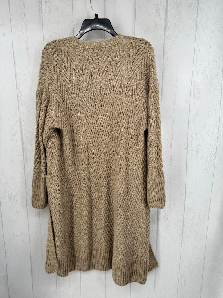 S chevron stripe knit duster