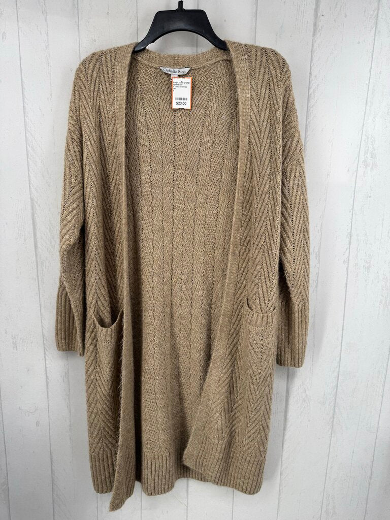 S chevron stripe knit duster
