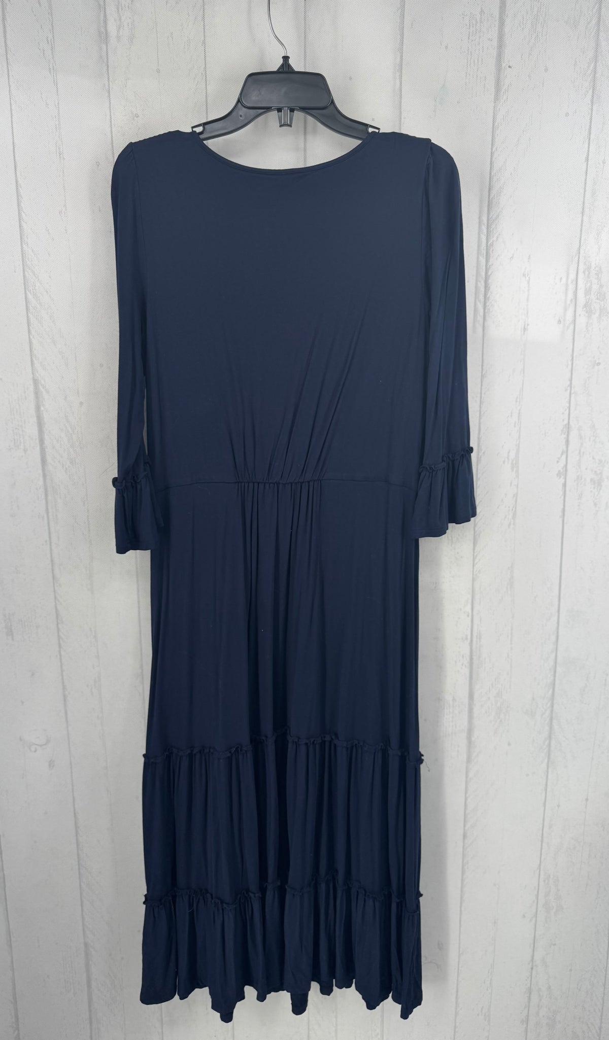 10 v-neck 3/4 slv maxi dress