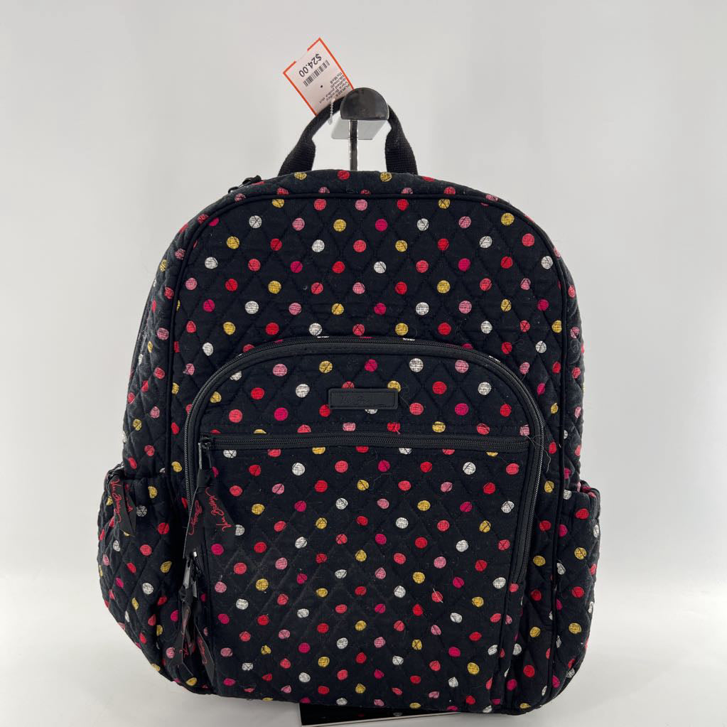 quilted polka dot backpack