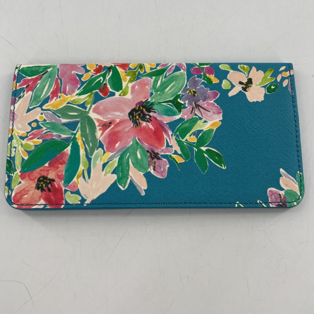 vegan leather floral wallet