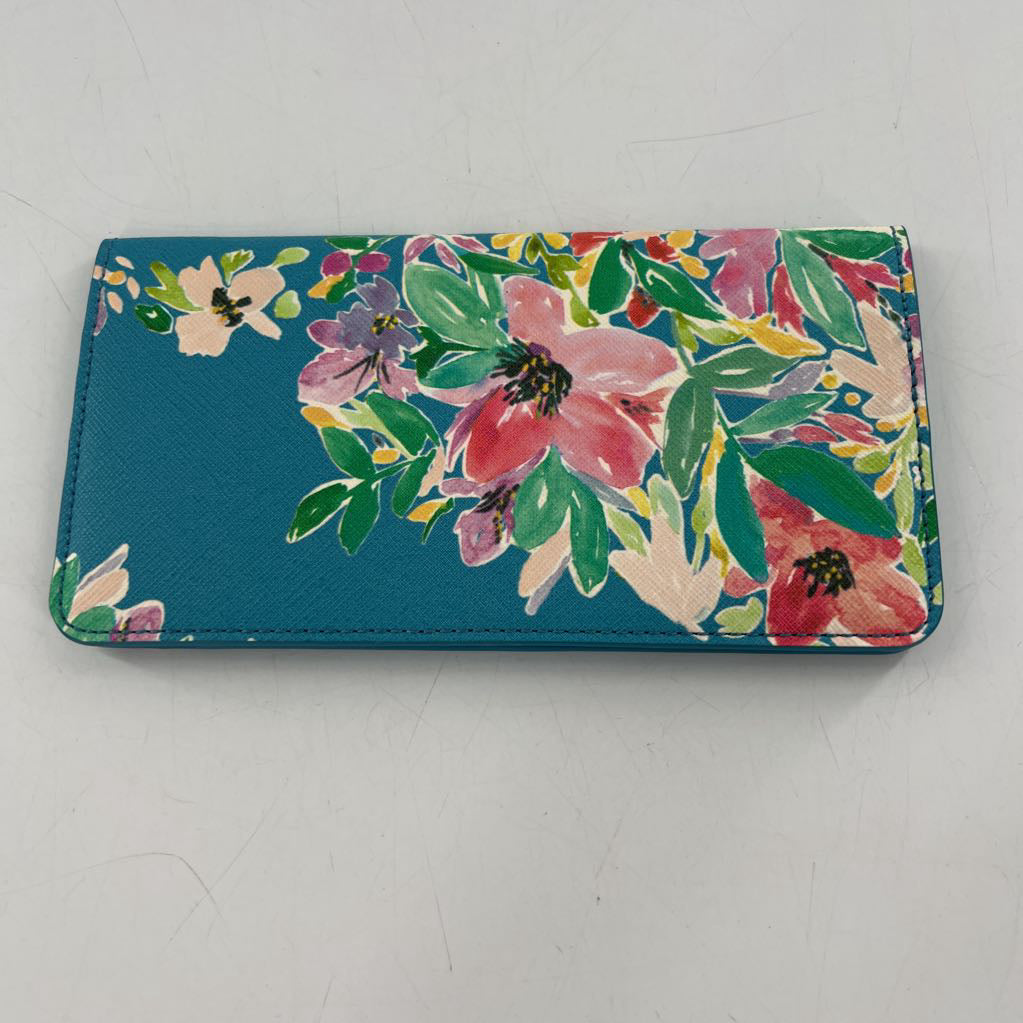 vegan leather floral wallet