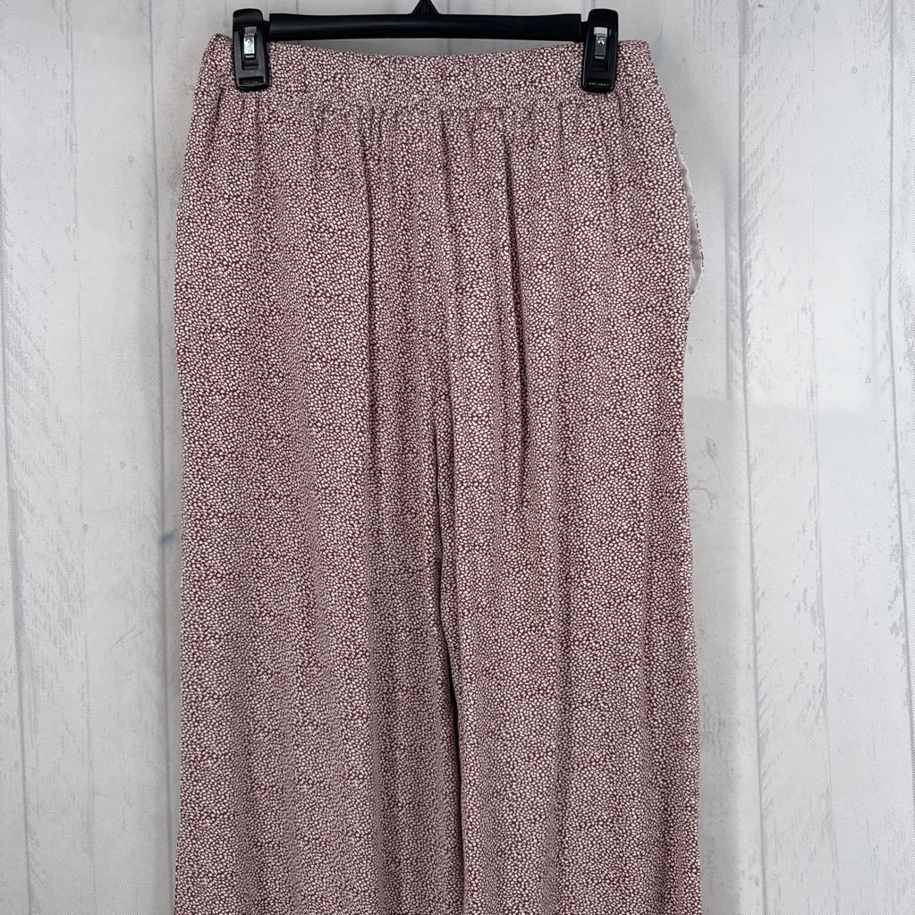S printed pull-on wide leg pant