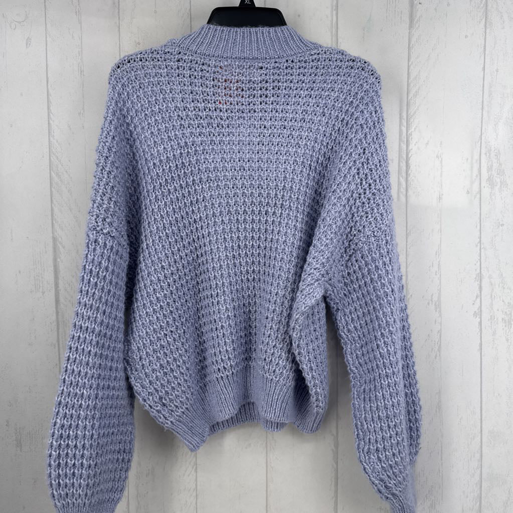 L crochet drop shoulder sweater