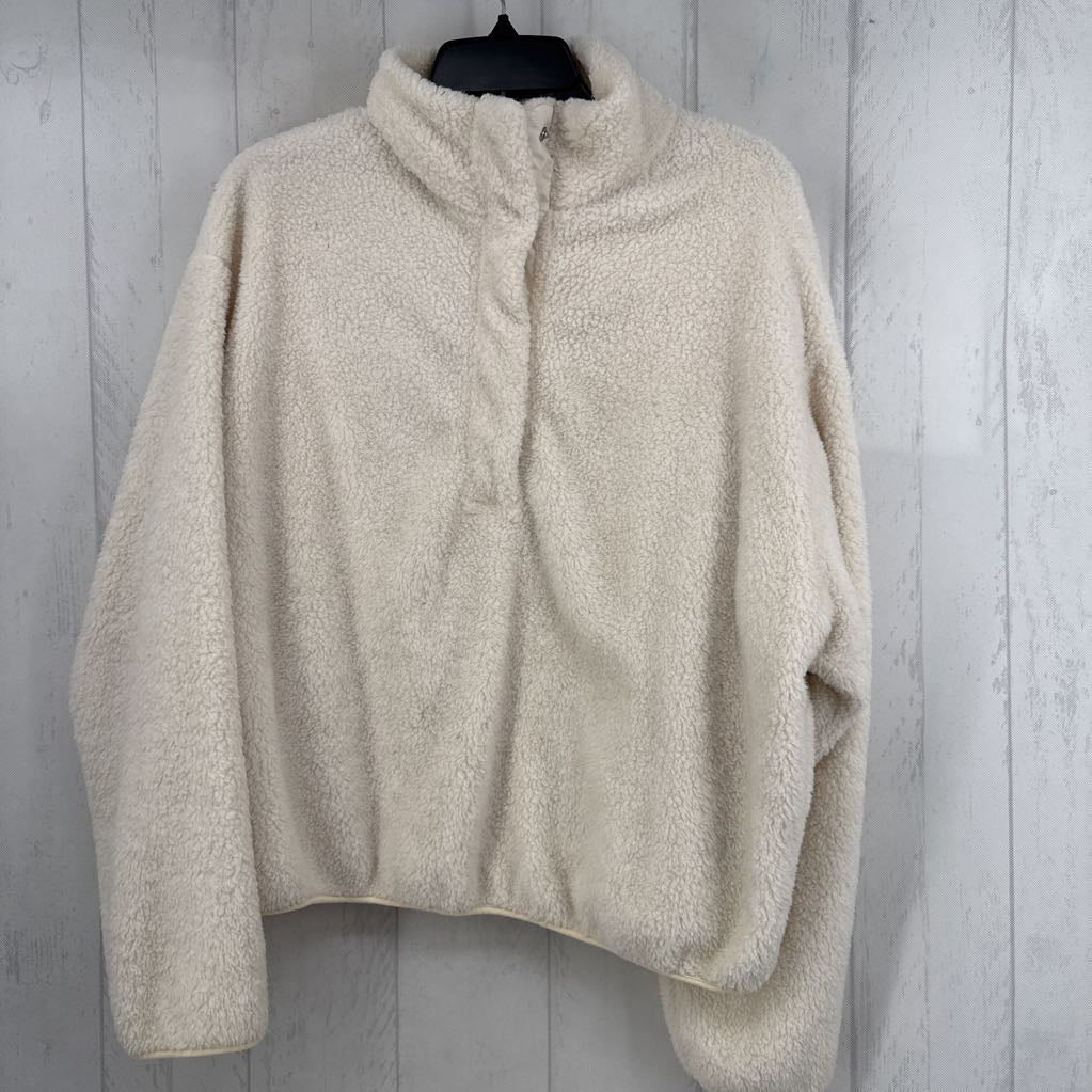 L sherpa quarter button pullover