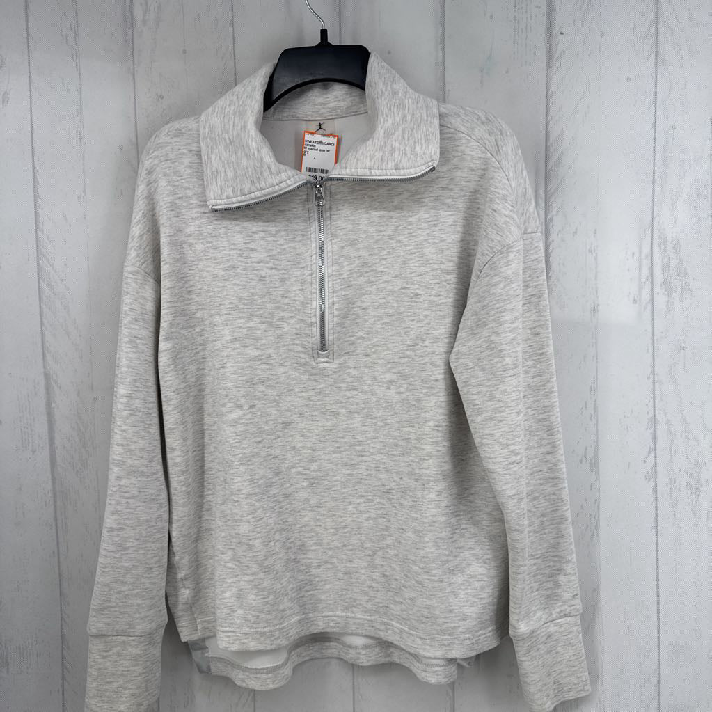 M marled quarter zip sweatshirt