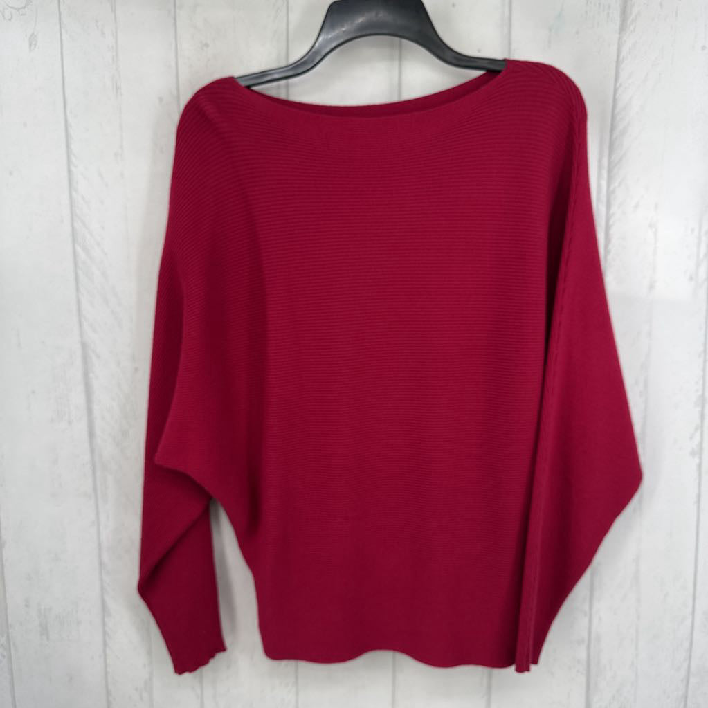 M ribbed drop shoulder knit top