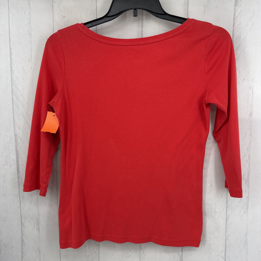 S boatneck 3/4 slv tee