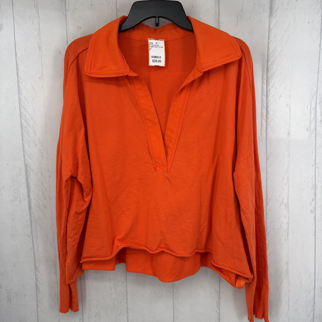 M split neck l/s tee