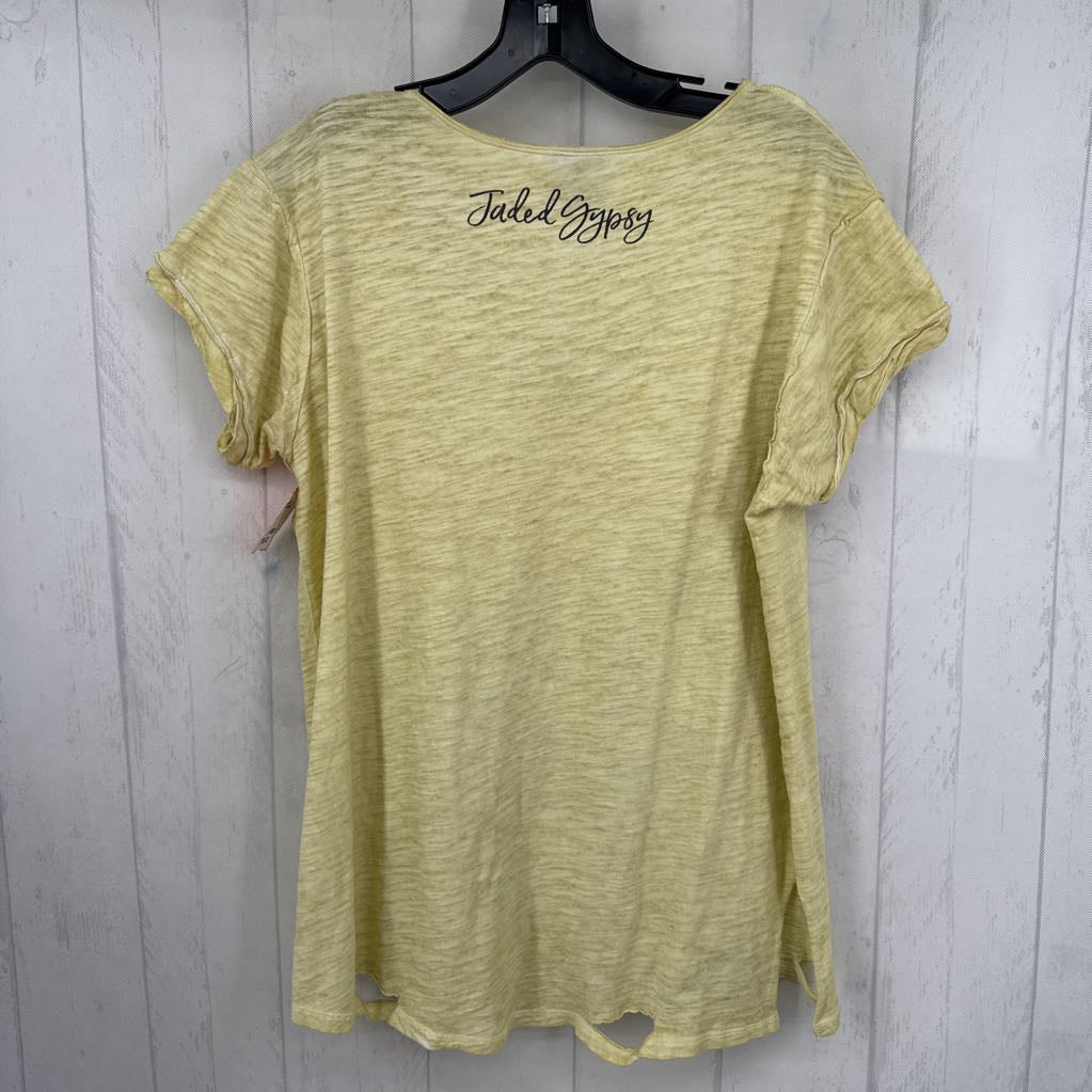 L/XL distressed graphic s/s tee-wild heart