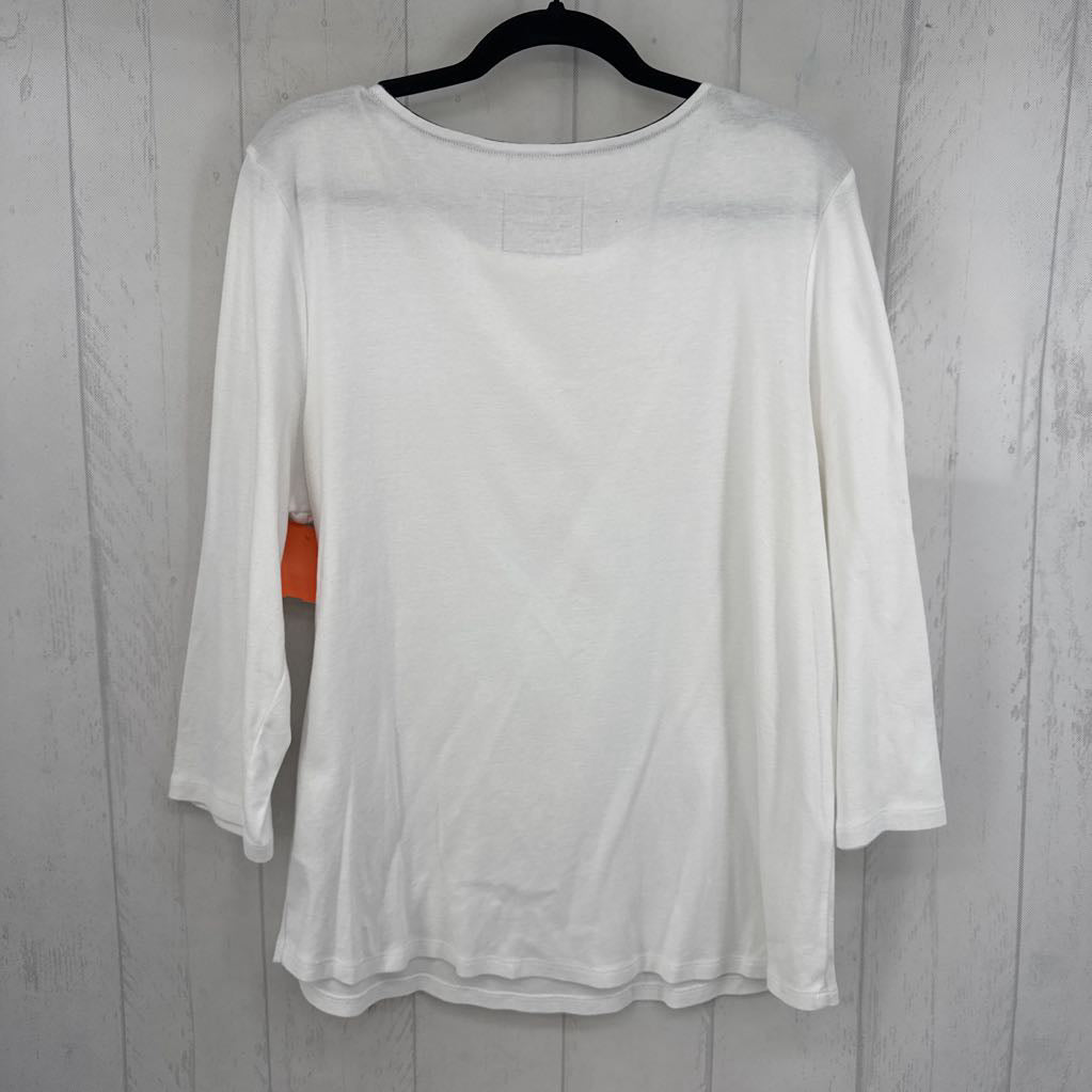 XXL boatneck 3/4 slv tee
