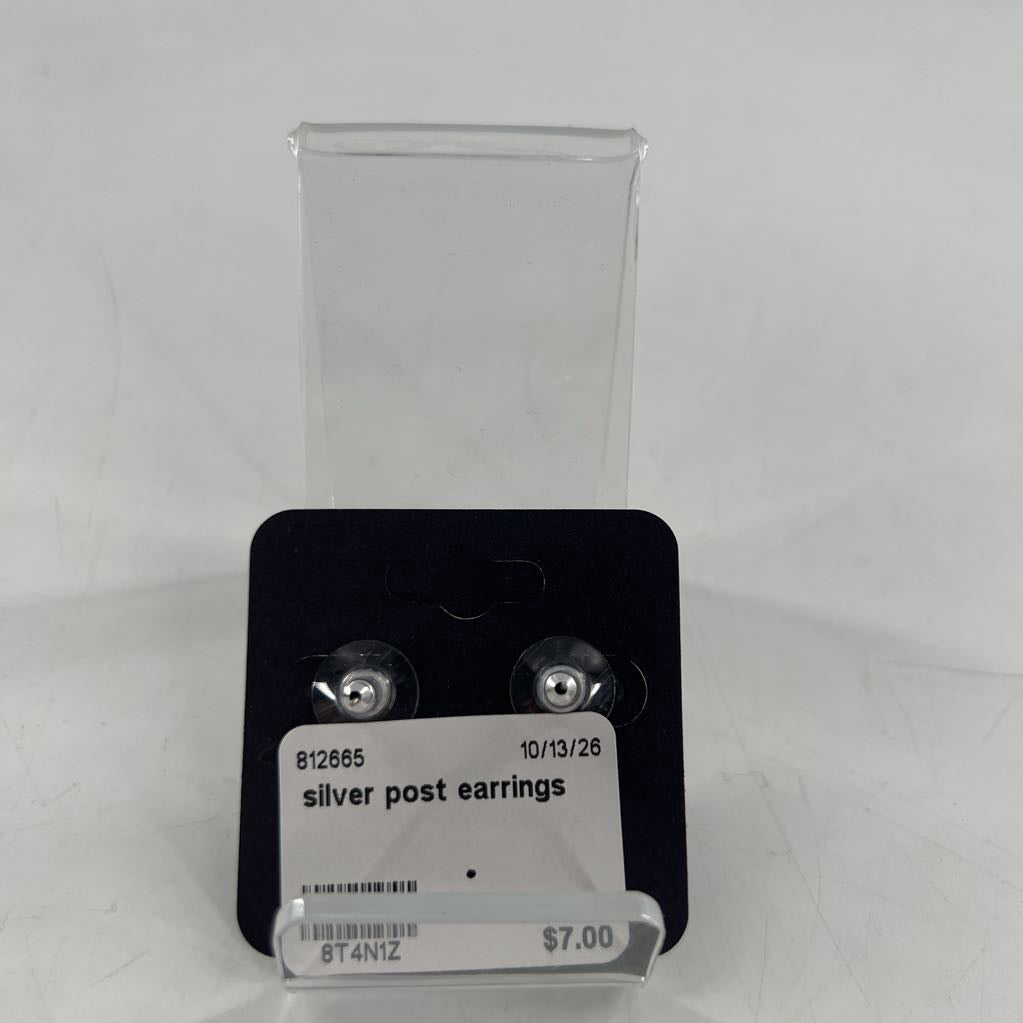 silver post earrings