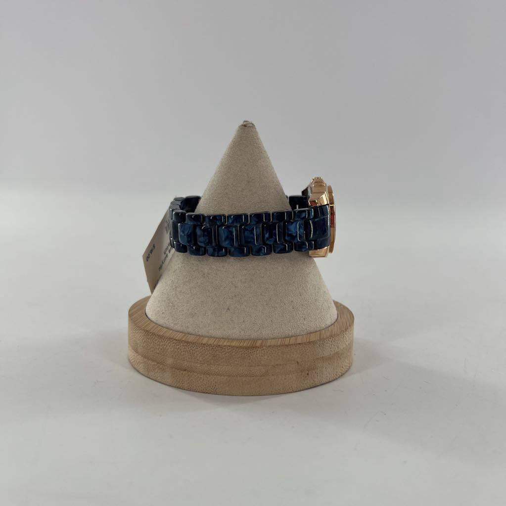 navy blue acrylic strap watch