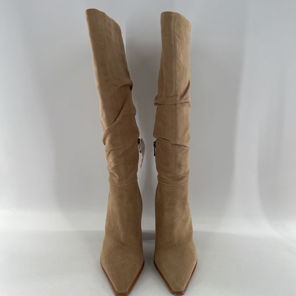 9 suede knee-high slouchy boot