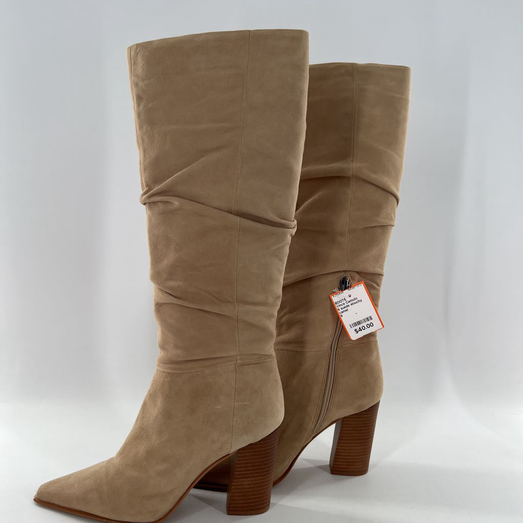 9 suede knee-high slouchy boot