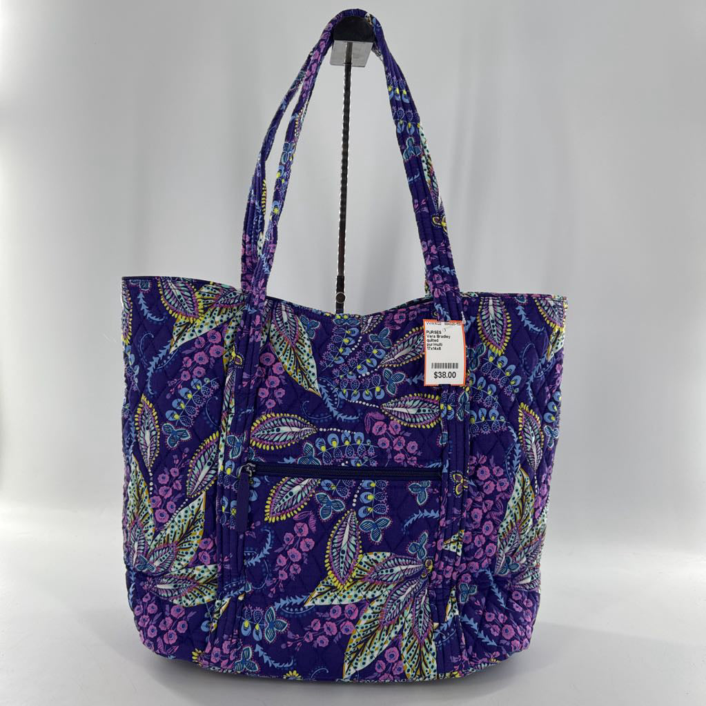 quilted paisley/floral tote