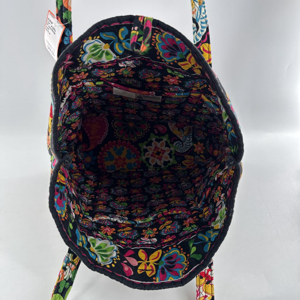 Mickey/Minnie mouse quilted paisley/floral tote