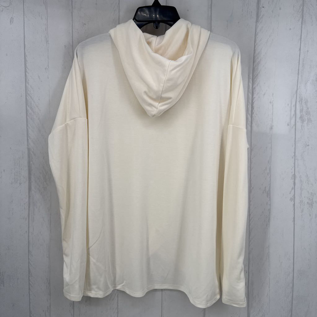 S hooded crossover l/s top