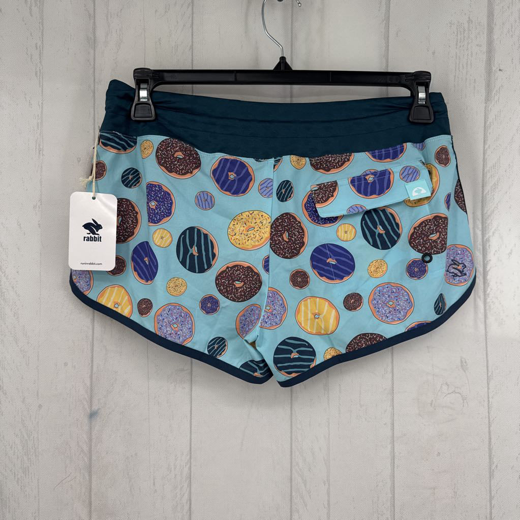 R64 M donut print running shorts