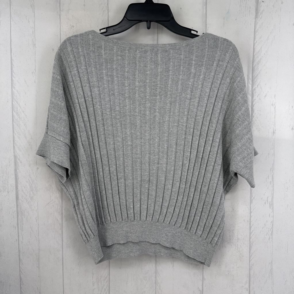 S rib knit drop shoulder top s/s
