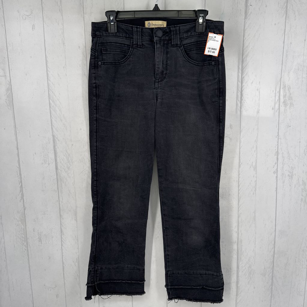 6 distressed hem jeans