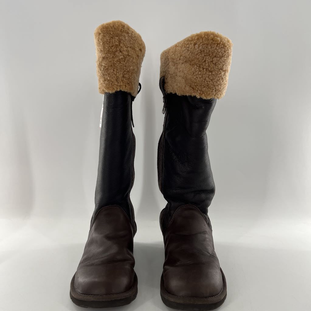 10 sherpa lined tall leather boot