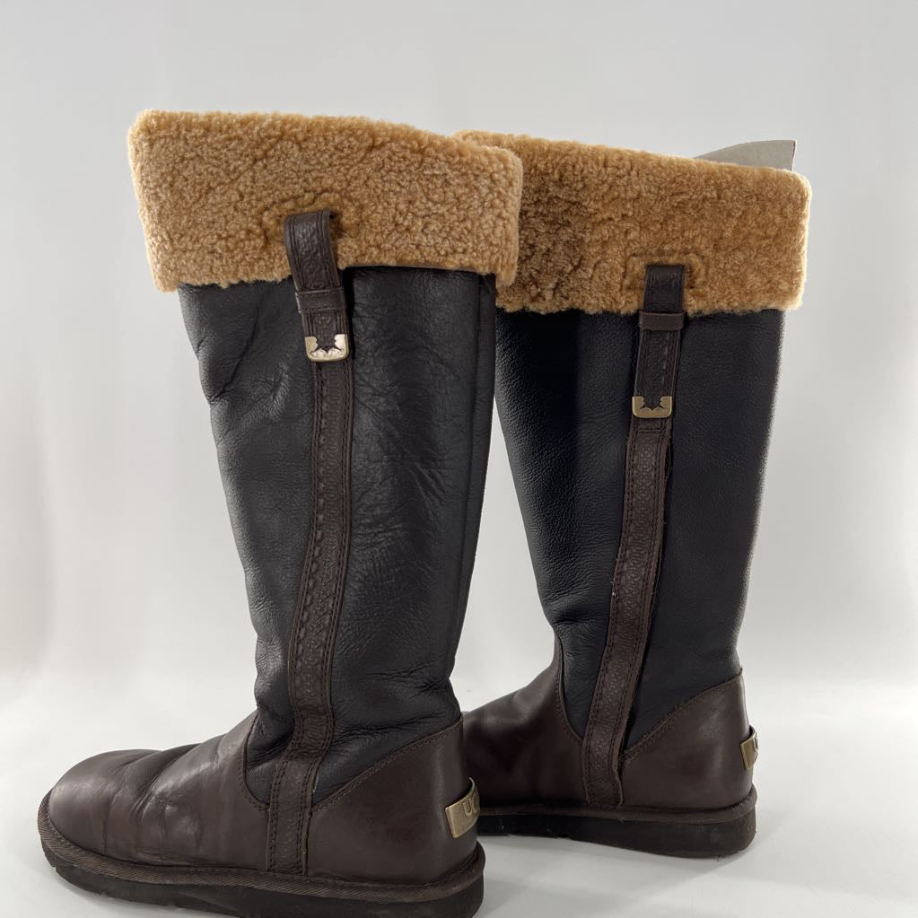 10 sherpa lined tall leather boot