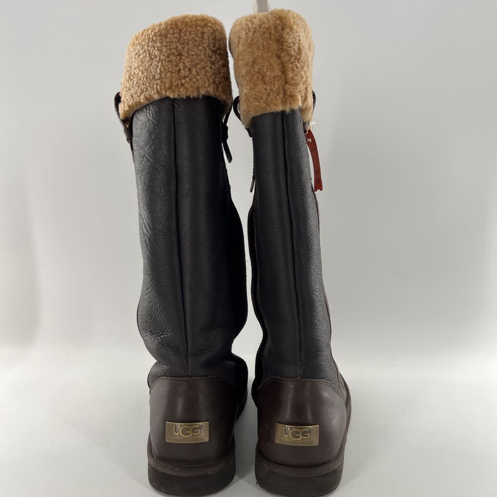10 sherpa lined tall leather boot