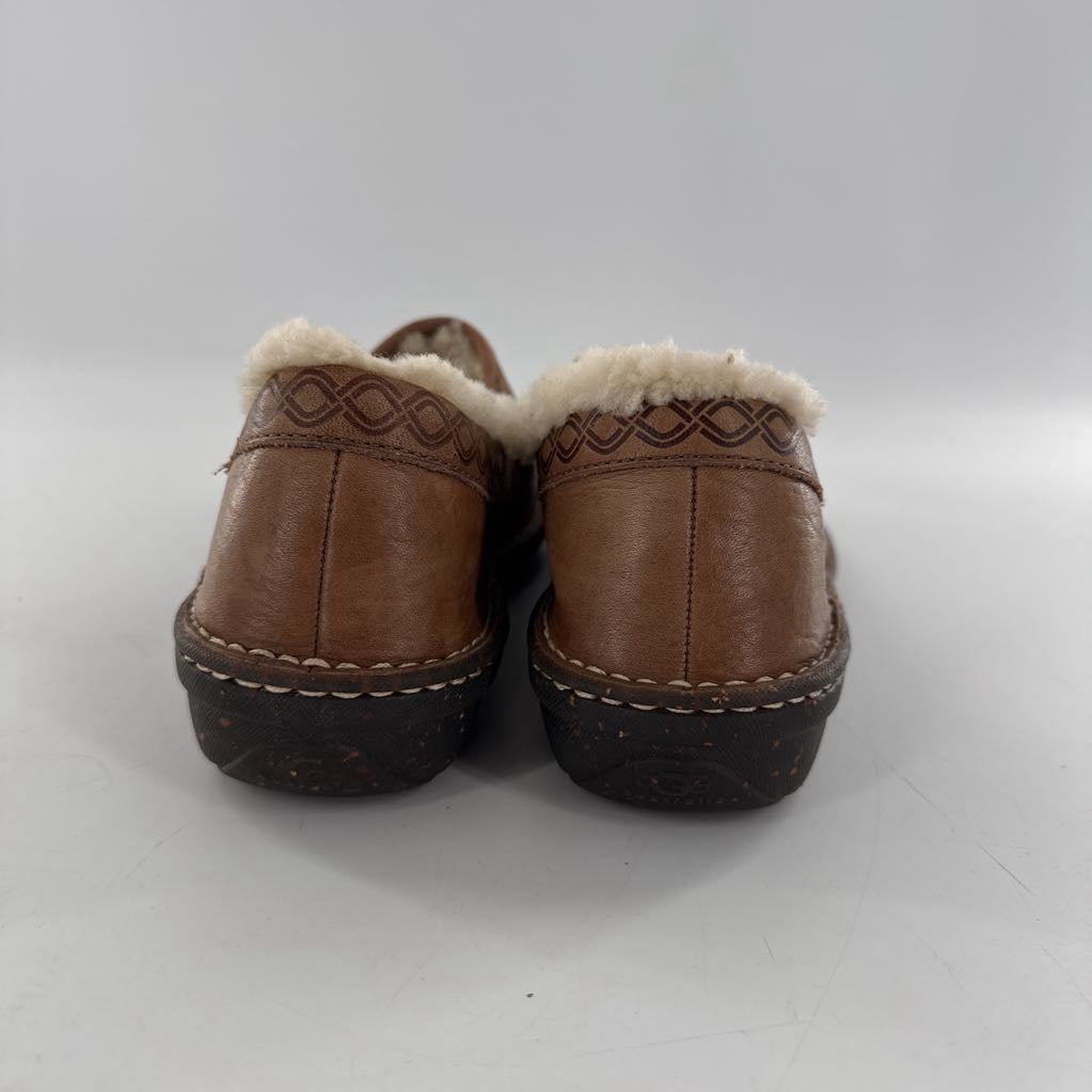11 sherpa lined leather slip-ons
