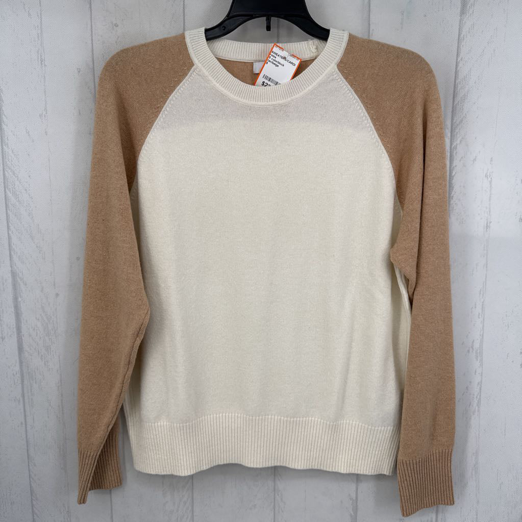 S colorblock crewneck sweater