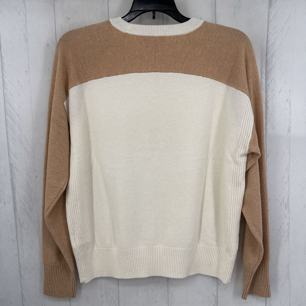 S colorblock crewneck sweater