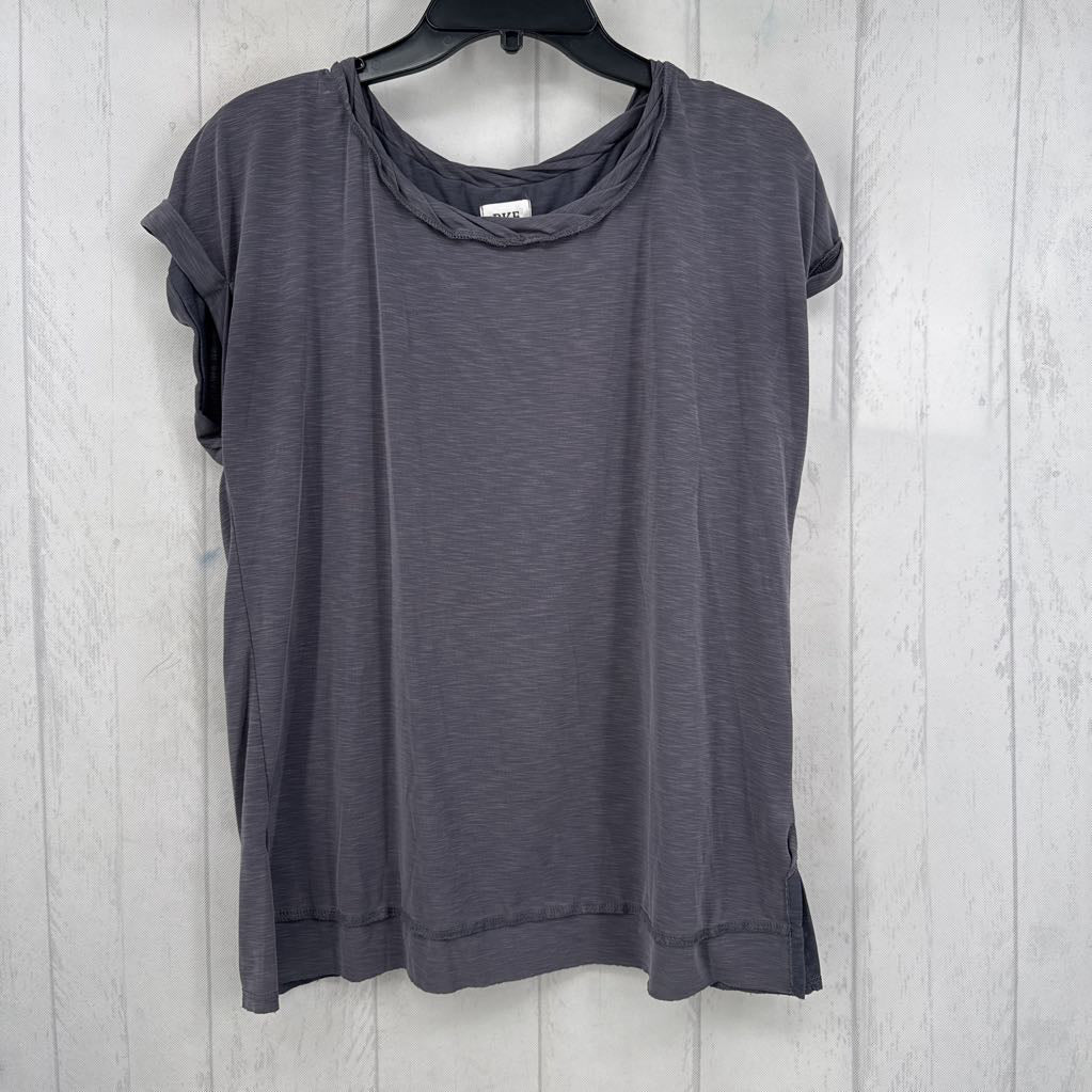 M round neck cap slv tee