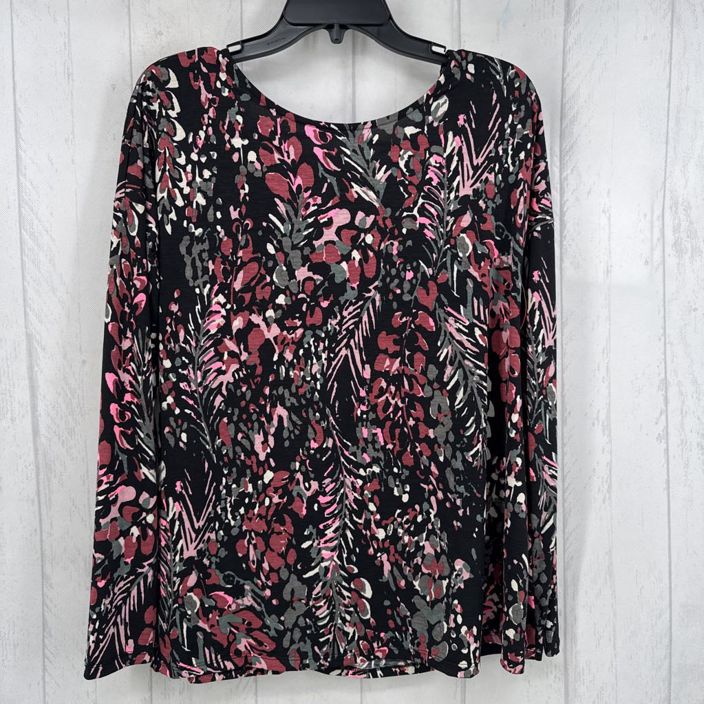 M printed criss-cross back l/s top