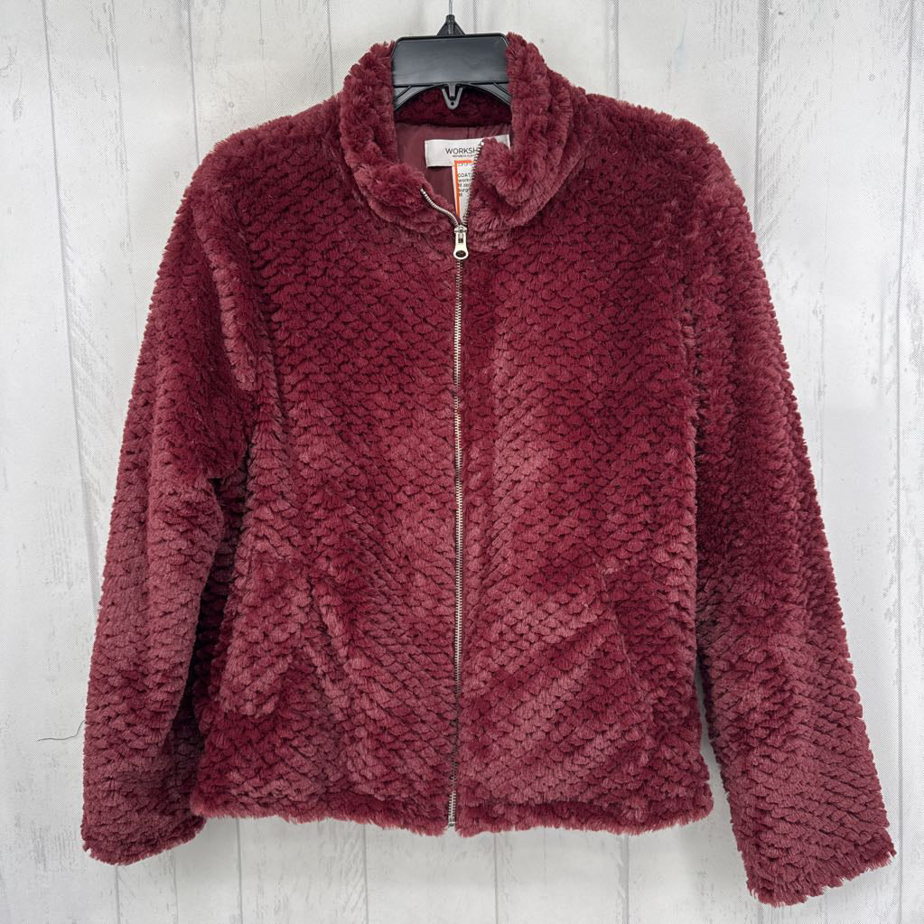 M zip-up faux fur jacket