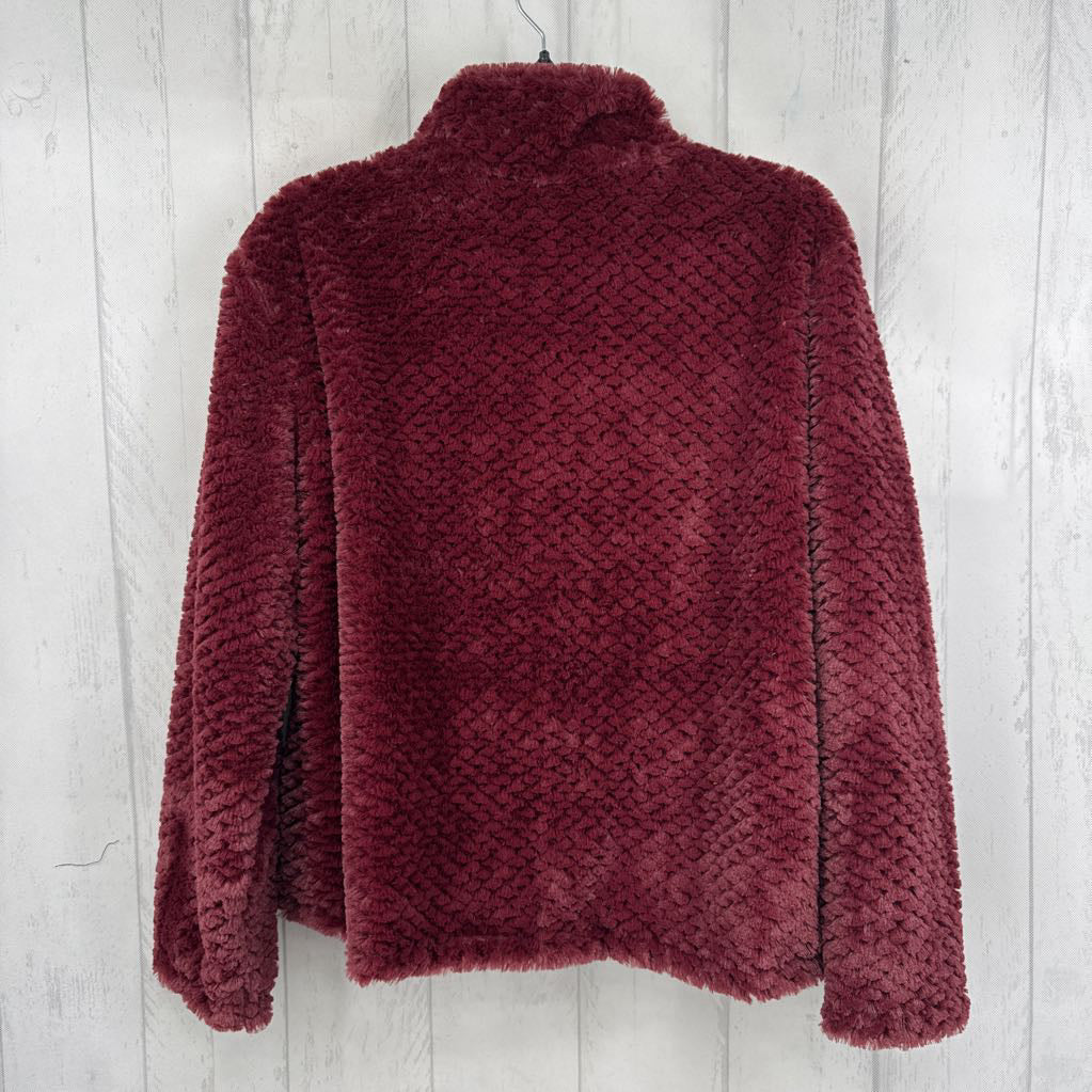 M zip-up faux fur jacket