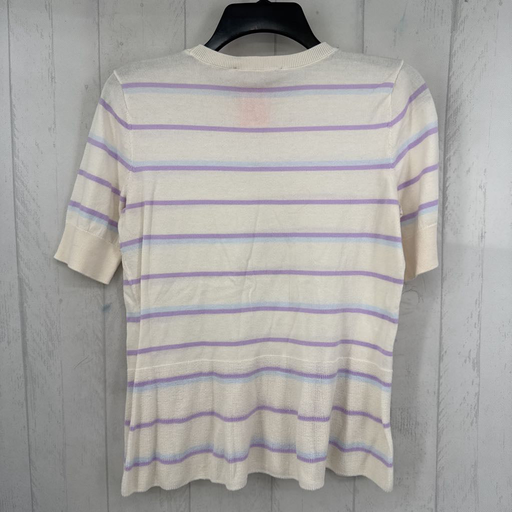 S striped s/s knit top