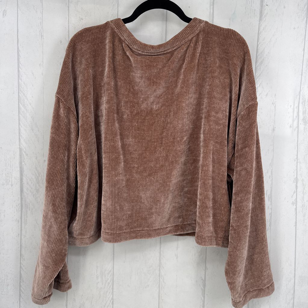 XXL fleece button front cardi