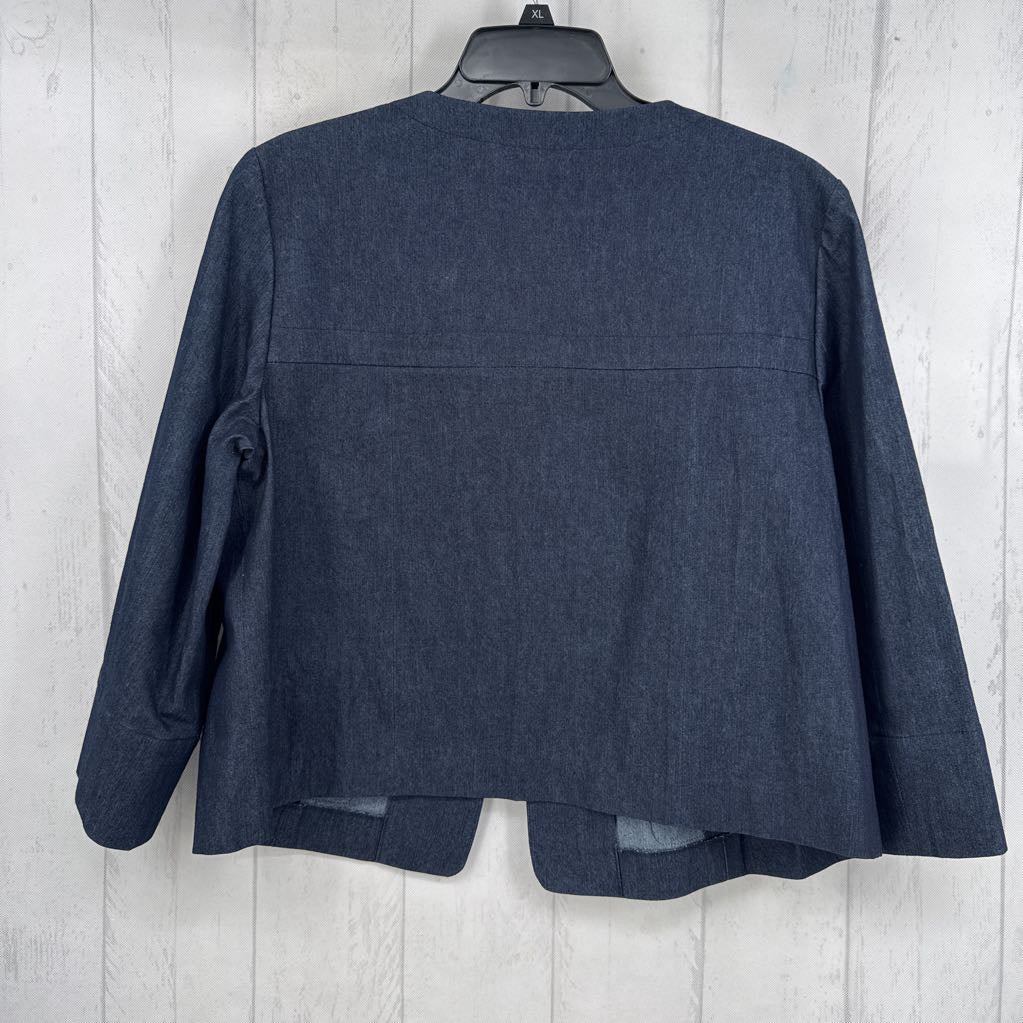12 chambray 3/4 slv jacket