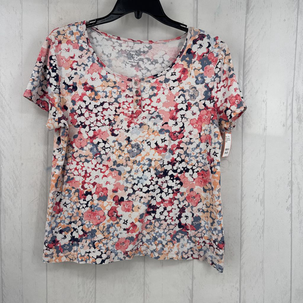 L flo print s/s tee
